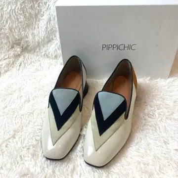 pippichic 펌프스 힐 23cm 가죽 로퍼 슬립온