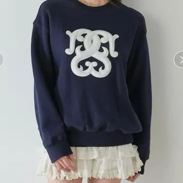 snidel 보아 로고 맨투맨 네이비 미개봉 새상품 택 포함