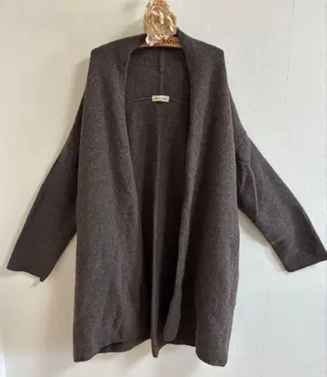 sm2 사만사 모스모스 울 혼방 짙은 갈색 가디건