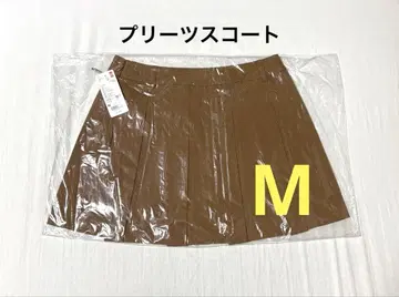 [택 포함 새상품] UNIQLO 플리츠 스코트 34 브라운 M