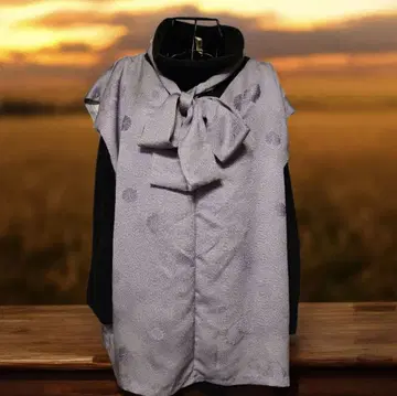 기모노 리메이크 튜닉 블라우스 (리본 포함)