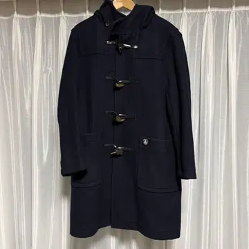 새상품급 오르치발 네이비 더플 코트 후드 부착