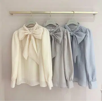 Anmile 빅 리본 시어 블라우스