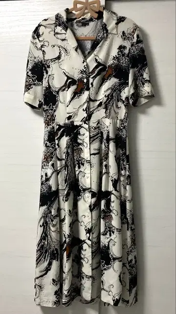 Sov. 덥스타 반팔 디자인 셔츠 원피스