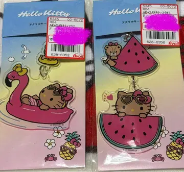 아베일 일광화상 키티 아크릴 키링 2개 세트