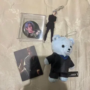 JUNON 봉제 인형 세트 스카이블루