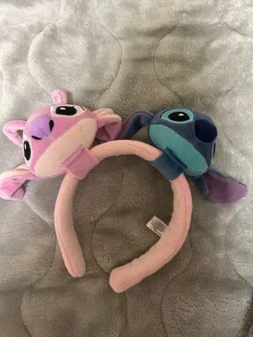 홍콩 디즈니 컬렉션 머리띠 스티치 엔젤 머리띠