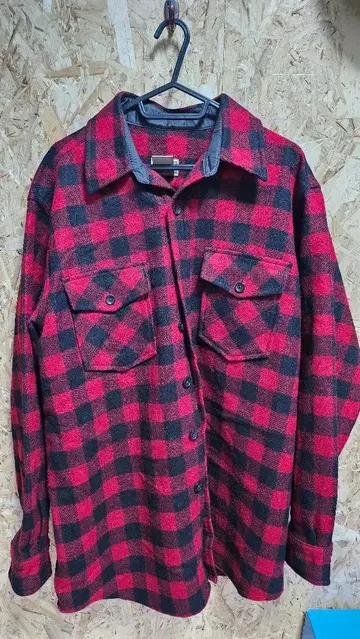 L.L.Bean 레드/블랙 체크 플란넬 셔츠 M