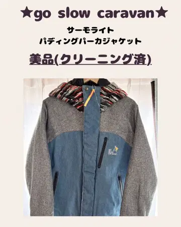 고 슬로우 카라반 남성용 써모라이트 패딩 후드티 자켓