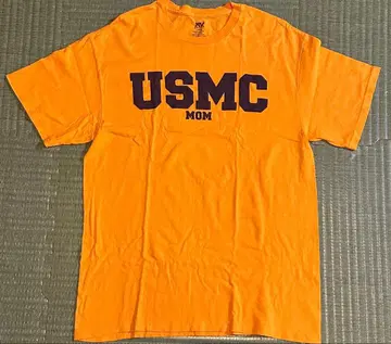 USMC MOM 오렌지 T셔츠 잉크 프린트 밀리터리 L 사이즈