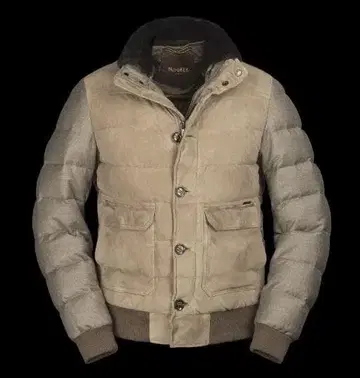 53만 9000엔 MOORER 무레르 가죽 x 울 다운 자켓