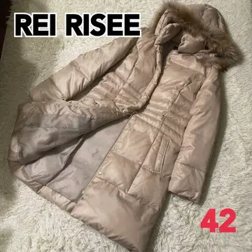 새상품급 REI RISEE 레이리제 베이지 다운 롱 코트 사이즈 42