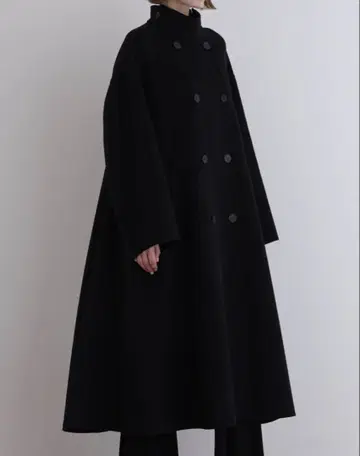 새상품 루피 2025W 소프트 울 리버스탠드 카라 코트 블랙
