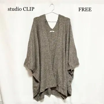 0542 studio CLIP 니트 판초 케이프 코트 FREE 사이즈