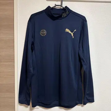 PUMA 남성용 골프 하이넥 셔츠 L 네이비