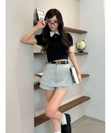 실루엣 컷 스커트 라이크 숏팬츠