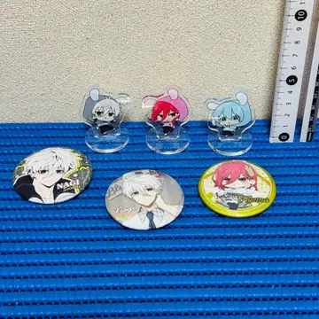 블루 록 캔뱃지 아크릴 스탠드 세트  치기리 효마 나기 세이시로 w