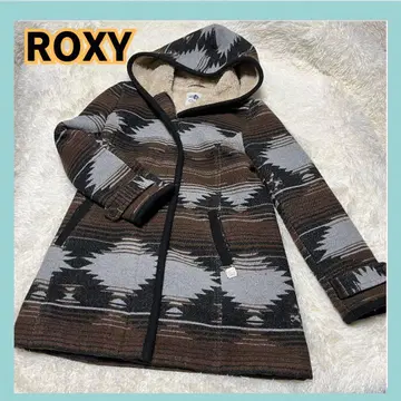 ROXY 록시 오르테가 무늬 안감 보아 후드티 코트 여성용 M