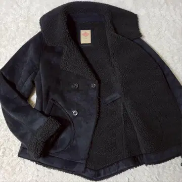 새상품급 291295=HOMME 블랙 에코 무스탕 코트 보아 자켓