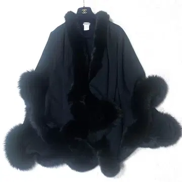 컨디션 최상 캐시미어 100% 판초 겉옷 망토 블랙