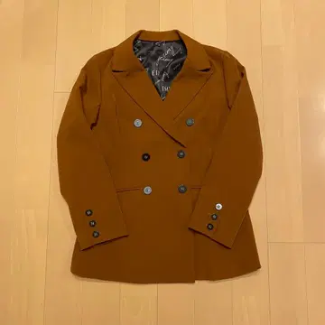 브라운 더블 브레스트 테일러드 자켓