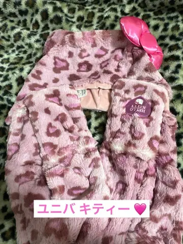 유니버셜 팬 캡 키티 레오파드 무늬