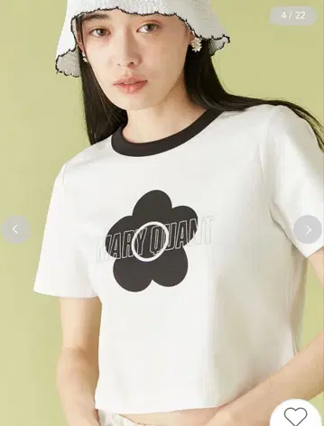 LILY BROWN x MARY QUANT 글리터 로고 링거 T셔츠