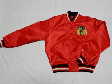 90's USA제 STARTER 인디언스 바시티 자켓 두툼함 L 극상