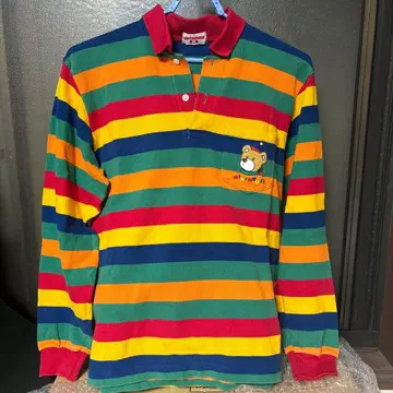 미키하우스 컬러풀 스트라이프 긴팔 티셔츠