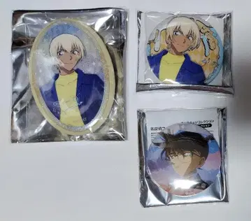 명탐정 코난 중국 Gift 타원형 원형 캔뱃지 세트 아무로/후루야