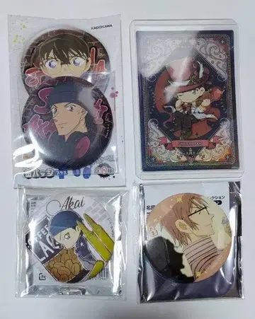 명탐정 코난 중국 IAGF 카도카와 헤드폰 캔뱃지 아카이 외 세트 1