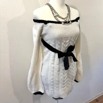 공주 갸루 y2k 오프숄더 니트 페어리 그런지 리즈리사 계열 2way