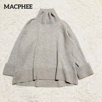 MACPHEE 맥피 울 캐시미어 혼방 하이넥 니트 그레이 S