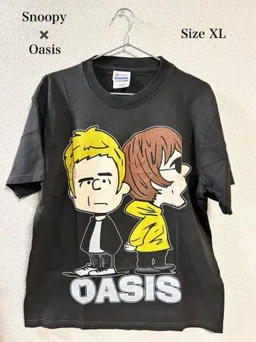 Oasis x Snoopy 콜라보T셔츠 sizeXL 미사용 새상품