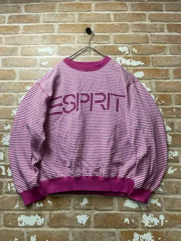 90s 맨투맨 보더 핑크 y2k 짧은 기장 구제 의류 보더 맨투맨