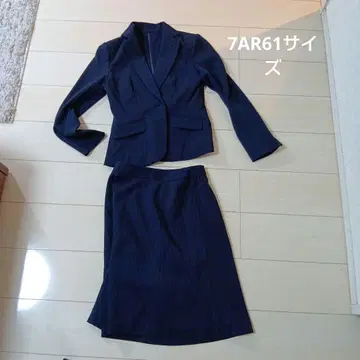다크 네이비 스커트 수트 7AR61 사이즈