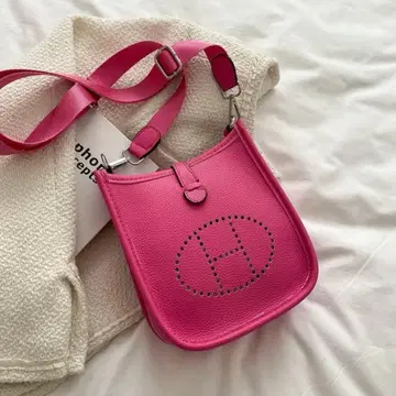 SALE 에블린 핑크 가죽 숄더백 이미지