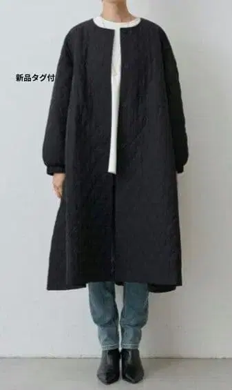 택 포함 새상품 BEARDSLEY 비어즐리 소매 벌룬 퀼트 코트