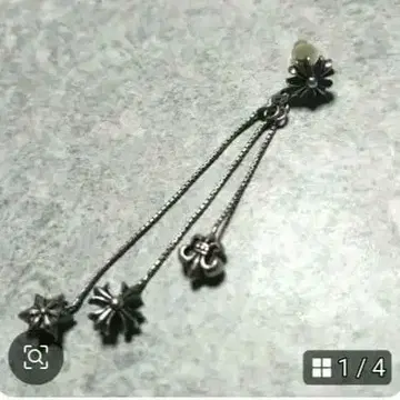 925 실버 꽃 모티브 귀걸이 (한쪽 귀용)