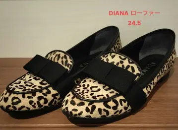 DIANA 다이애나 로퍼 레오파드 무늬 송치 24.5 새상품급 USED