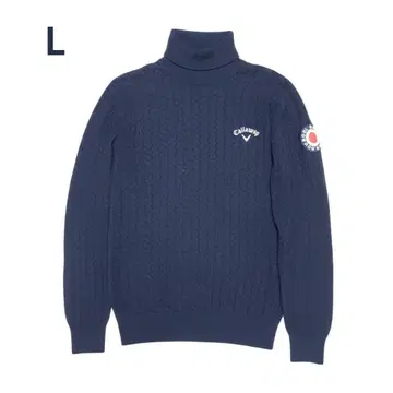 Callaway 케이블 니트 터틀넥 니트 골프웨어 네이비