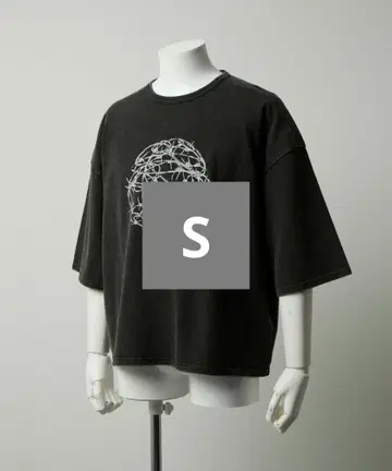 [ GRANCY ] 그래픽 디자인 리버서블 T셔츠 블랙 S
