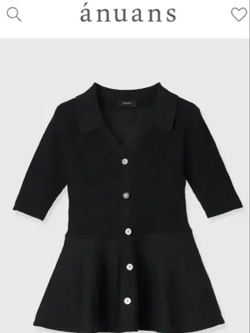 nuans 페플럼 반팔 니트