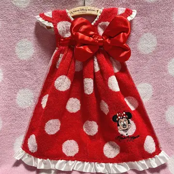 TDR 디즈니랜드 미니 도트 타월 드레스 타월 미사용 구하기 어려움