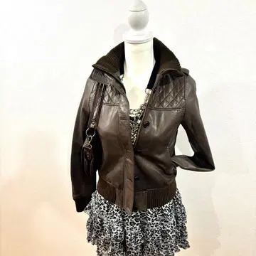 헤이세이 갸루 y2k 가죽 자켓 그런지 헤이세이 여아 공주 갸루 NANA