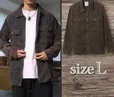 GAP 코듀로이 지퍼 자켓 카와시마 타카히로 님 착용 갭 L