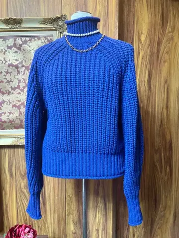 폭시의 전 디자이너 브랜드 슈소넷 실루엣에 구애받은 니트 블루