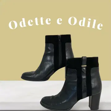 새상품급 오데뜨 앤 오딜 가죽 숏부츠 이소재 사이드 지퍼 23