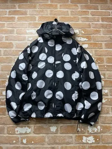 00s 푸마 PUMA 나일론 자켓 도트 도트 무늬 블랙 y2k 자수