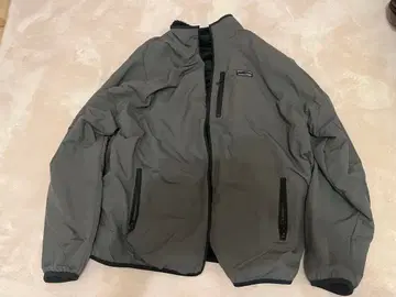 그레이 나일론 자켓 플리스 안감